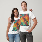 Kleurrijk golf abstract patroon t-shirt (Unisex)