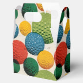 Kleurrijk Golfbalpatroon Bedankdoosjes (Geopend)