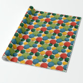 Kleurrijk Golfbalpatroon Cadeaupapier (Uitgerold)