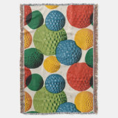 Kleurrijk Golfbalpatroon Deken (Voorkant Verticaal)