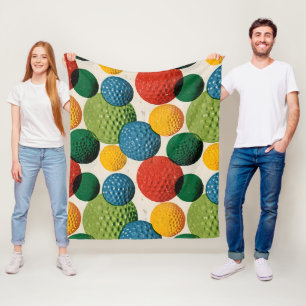 Kleurrijk Golfbalpatroon Fleece Deken