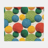 Kleurrijk Golfbalpatroon Fleece Deken (Voorkant (Horizontaal))