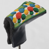 Kleurrijk Golfbalpatroon Golfheadcover (3/4 voorkant)