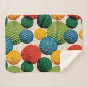 Kleurrijk Golfbalpatroon Sherpa Deken (Voorkant (horizontaal))