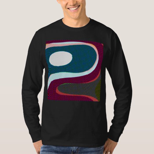 Kleurrijk Golvend Abstract 612 T-shirt (Voorkant)