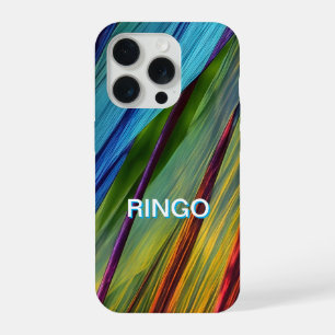 Kleurrijk GOLVEND ontwerp in blauw en turquoise iPhone 15 Pro Case