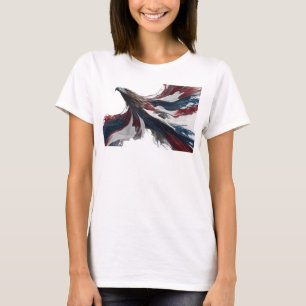 Kleurrijk Goud Abstracte Adelaar Kunst Ontwerp T-shirt