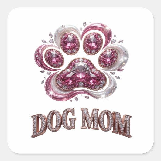 Kleurrijk Goud HOND MOEDER Sticker Kunst (Voorkant)
