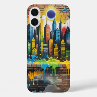Kleurrijk graffiti art design iPhone 16 plus hoesje