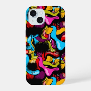 Kleurrijk Graffiti Hip Hop Straatkunst iPhone 15 Case
