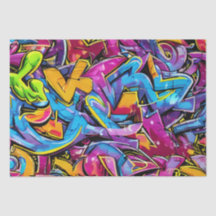 Kleurrijk Grafitti Straatkunstpatroon Met Felle Kl