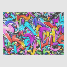 Kleurrijk Grafitti Straatkunstpatroon Met Felle Kl
