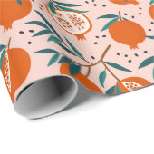 Kleurrijk Granaatappel Patroon Cadeaupapier (Rol Hoek)