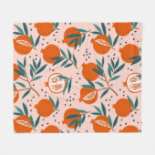 Kleurrijk Granaatappel Patroon Fleece Deken (Voorkant (Horizontaal))