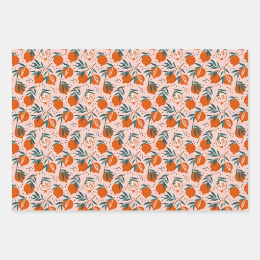 Kleurrijk Granaatappel Patroon Inpakpapier Vel (Voorkant)