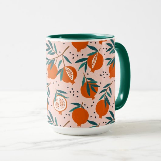 Kleurrijk Granaatappel Patroon Mok (Voorkant rechts)