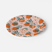 Kleurrijk Granaatappel Patroon Papieren Bordje (Gekanteld)