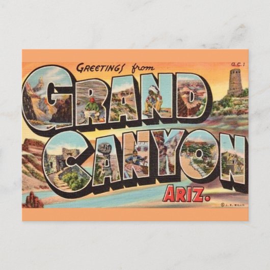Kleurrijk Grand Canyon Briefkaart (Voorkant)