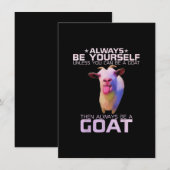 Kleurrijk Grappig Geiten Cadeau Kaart (Voorkant / Achterkant)