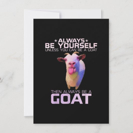 Kleurrijk Grappig Geiten Cadeau Kaart (Voorkant)