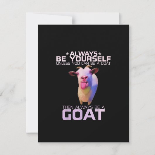 Kleurrijk Grappig Geiten Cadeau Kaart (Voorkant)