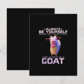 Kleurrijk Grappig Geiten Cadeau Kaart (Voorkant / Achterkant)
