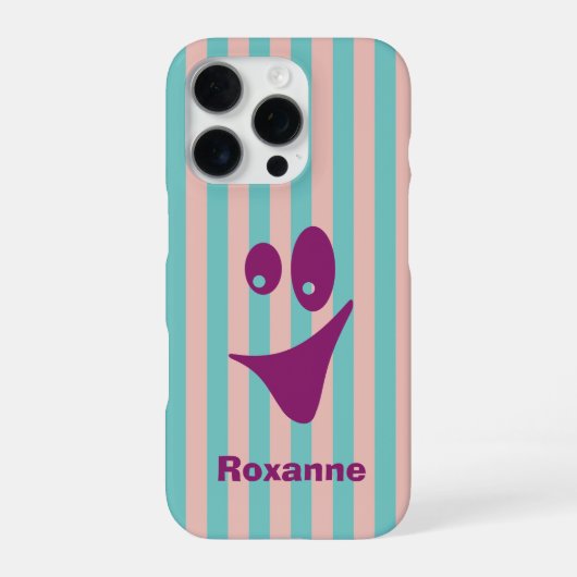 Kleurrijk Grappig Gezichtsuitdrukking iPhone Hoesje (Achterkant)