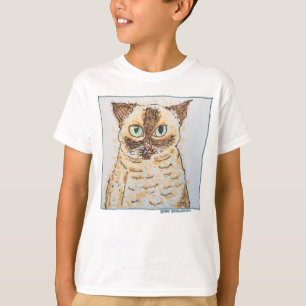 Kleurrijk Grappige Kattenportret T-shirt