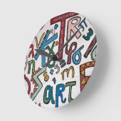 Kleurrijk Grieks alfabet Ronde Klok (Hoek)