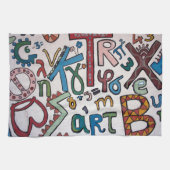 Kleurrijk Grieks alfabet Theedoek (Horizontaal)