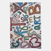 Kleurrijk Grieks alfabet Theedoek (Verticaal)