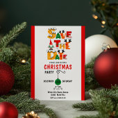 Kleurrijk & grillig Save The Date Christmas Party Kaart