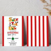 Kleurrijk & grillig Save The Date Christmas Party Kaart