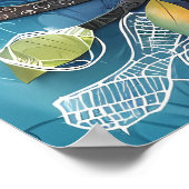 KLEURRIJK GRILLIG VOGELILLUSTRATIE POSTER (Hoek)