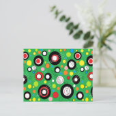 Kleurrijk groen briefkaart (Staand voorkant)