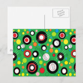 Kleurrijk groen briefkaart (Voorkant / Achterkant)