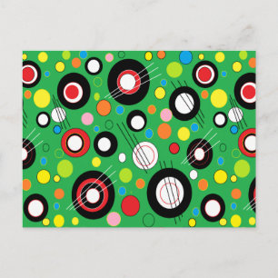 Kleurrijk groen briefkaart