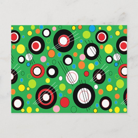 Kleurrijk groen briefkaart (Voorkant)