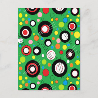 Kleurrijk groen briefkaart