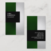 Kleurrijk Groen Grijs Zwart Stripes Visitekaartje (Voorkant / Achterkant)