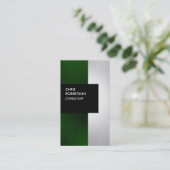 Kleurrijk Groen Grijs Zwart Stripes Visitekaartje (Staand voorkant)
