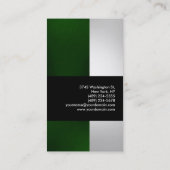 Kleurrijk Groen Grijs Zwart Stripes Visitekaartje (Achterkant)