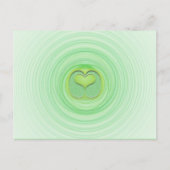 Kleurrijk Groen Hart Spiraal Mis Je Briefkaart (Voorkant)