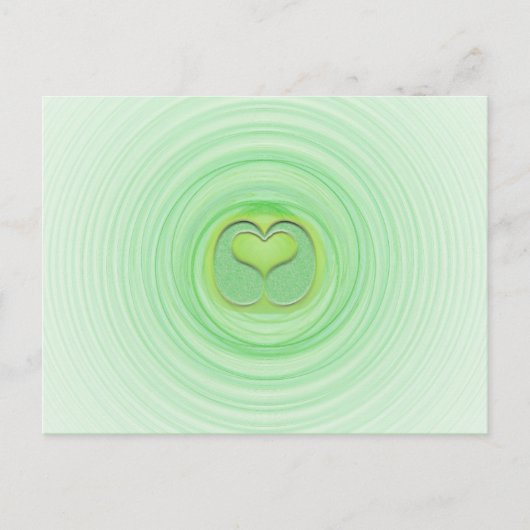 Kleurrijk Groen Hart Spiraal Mis Je Briefkaart (Voorkant)