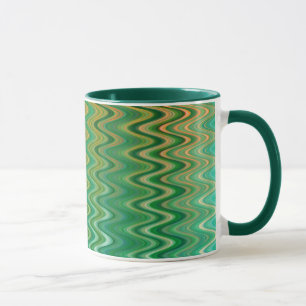 Kleurrijk groen Oranje Zigzag Patroon Mok