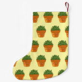 Kleurrijk groen vetplant arrangement kleine kerstsok (Achterkant)