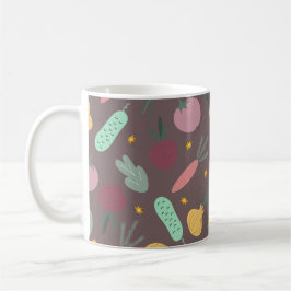 kleurrijk groentepatroon koffiemok