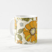 Kleurrijk groot, met de hand getekend Floral  Zee Koffiemok (Voorkant links)