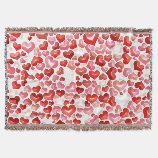 Kleurrijk groots, klein hart rood, wit deken (Voorkant)