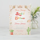 Kleurrijk Groovy Fiesta Nacho Gemiddeld Vrijgezell Kaart (Staand voorkant)